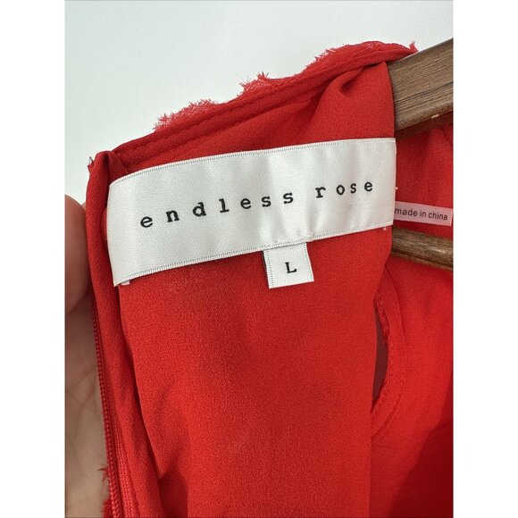 ANTHROPOLOGIE Endless Rose Size Large Red Sleeveless Textured Midi Dress - Picture 9 of 12